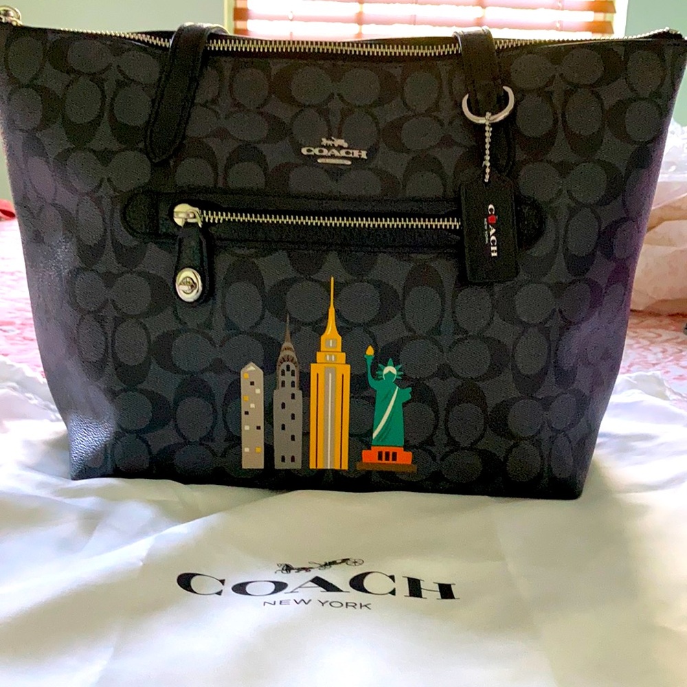 Limited edition Coach NYC small tote bag.